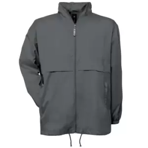 Image of B&C Mens Air Lightweight Windproof, Showerproof & Water Repellent Jacket (L) (Dark Grey)