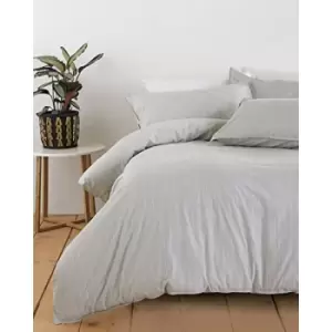 Image of Riva Paoletti Linear Duvet Cover Set (King) (Grey)