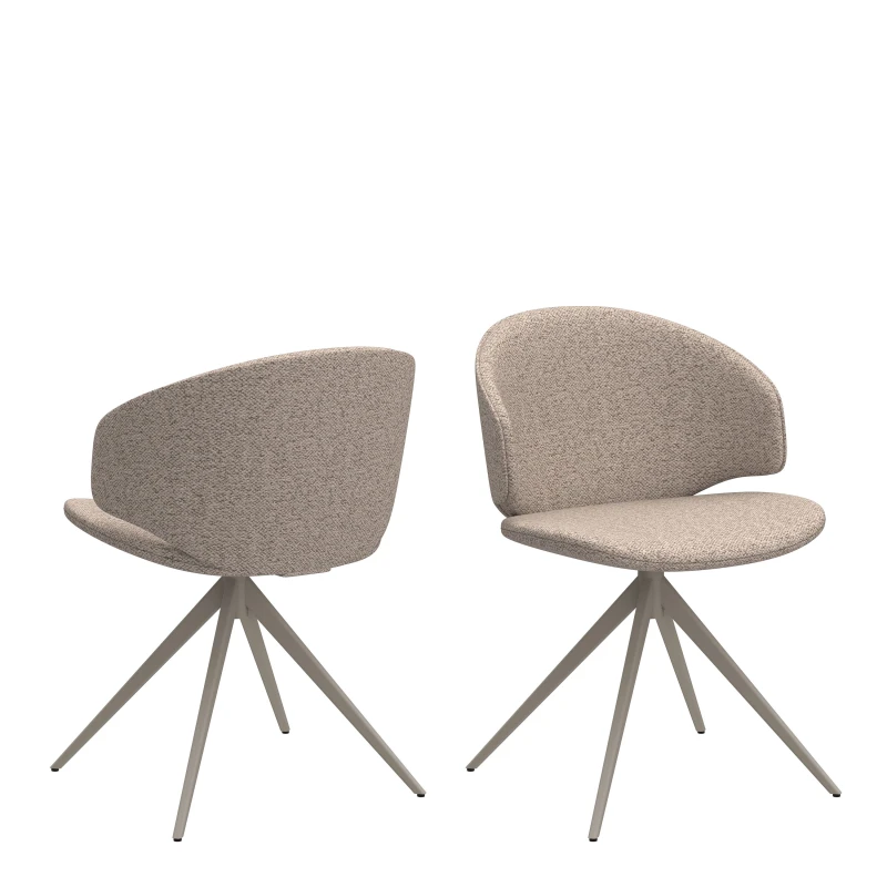 Image of Furniture To Go Ella Swivel Beige Dining Chair