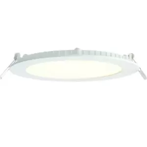 image of Ultra Slim Round Flush Ceiling Light 12W Warm White LED 3000k Corridor Lamp