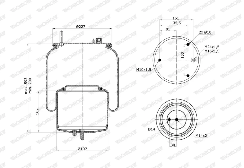 Image of MONROE Boot, air suspension MONROE ASP4053
