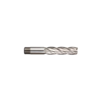 Image of 15/32' x 1/2' Shank HSS BS122/4 Long Series Screw Shank Bright Endmill - Presto