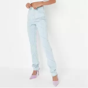 image of Missguided Tallwrath Highwaisted Straight Jean - Blue