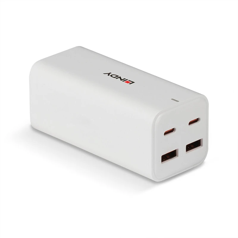 Image of Lindy 100W 4-Port USB Type A & C GaN Charger
