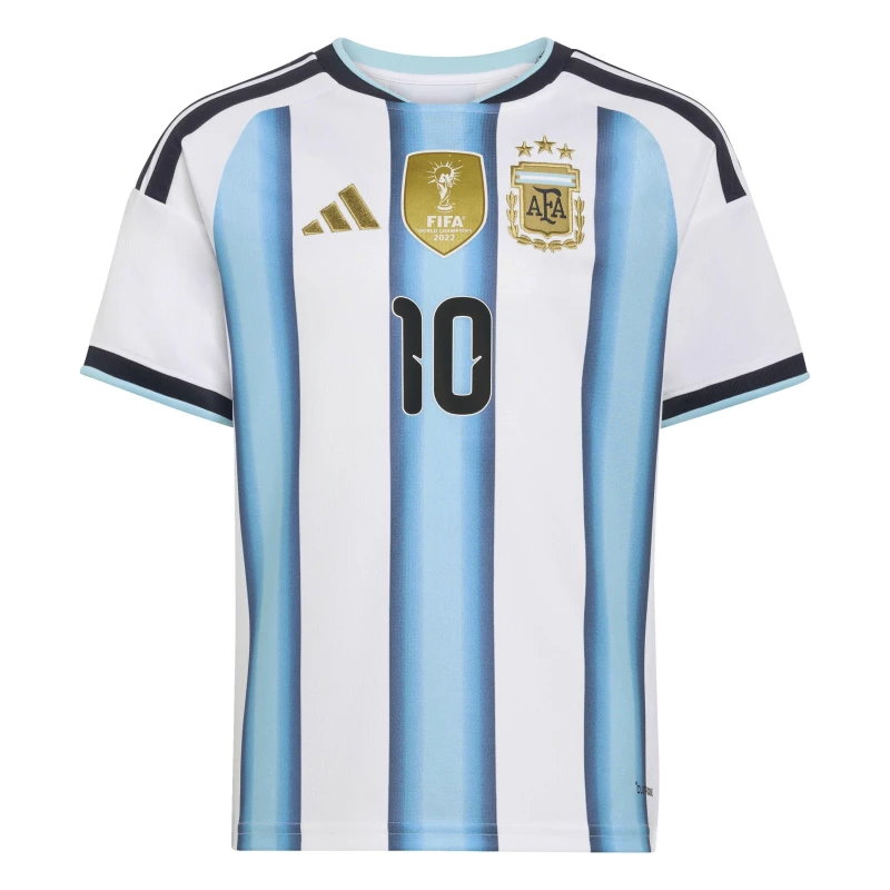 Image of Adidas Argentina Home Kids Kit Messi Coupe du Monde 2026 Blanc Unisex 11/12 ans KA8115