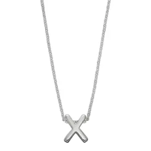 Image of Sterling Silver Alphabet Letter X Necklace