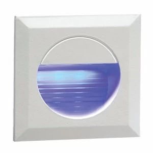 Image of KnightsBridge IP54 Square LED Recessed Stair and Wall Guide Light - Blue