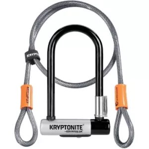 Image of Kryptonite Kyptolok Mini-7 D Lock with Kryptoflex Cable Sold Secure Gold - Black