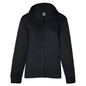 Image of Russell Kids/Childrens Authentic Zip Hooded Sweatshirt (9-10 Years) (Black)