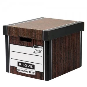 Image of Fellowes Premium Tall Cardboard Box-woodgrain - 10pk