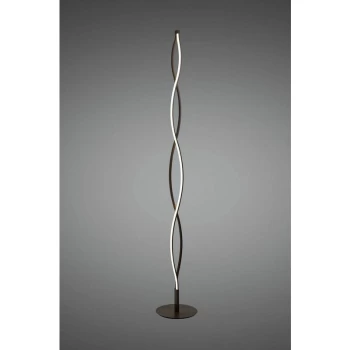 image of 28W Sahara XL LED Floor lamp 2800K, 2200lm, Dimmable frosted acrylic / oxidized brown