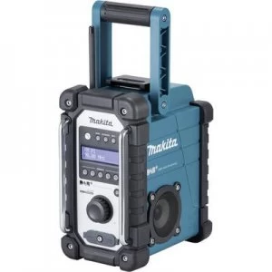 image of Makita DMR110 Workplace radio DAB+, FM AUX splashproof Black, Turquoise