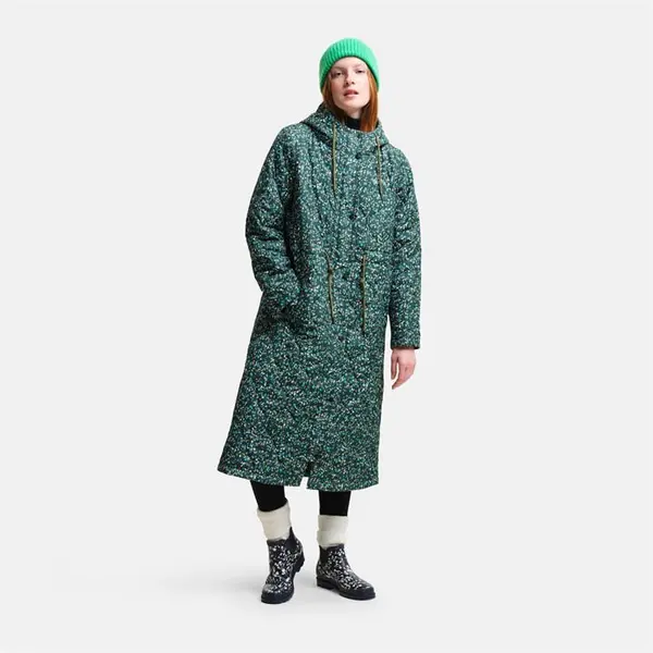 Image of Regatta Orla Kiely Longer Quilted Jacket - Berry Bubble Jade 18