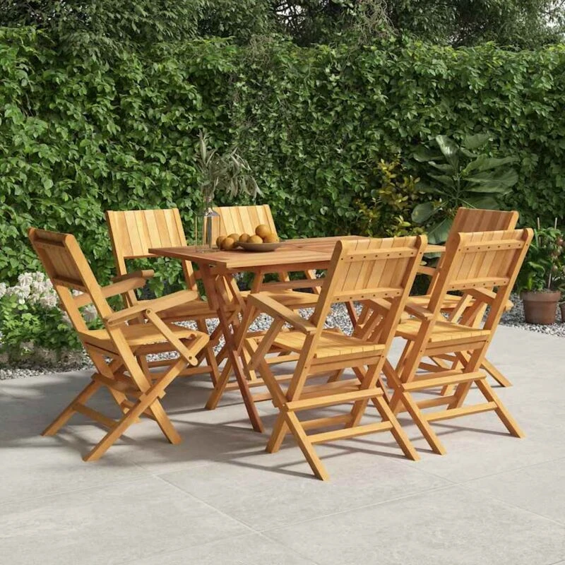 Image of VIDAXL Folding Garden Chairs 6 pcs 55x61x90cm Solid Wood Teak Vidaxl 8720845743901