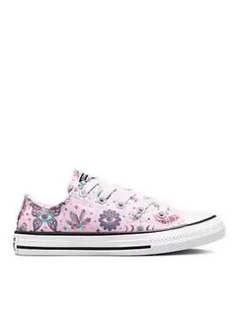 Converse Chuck Taylor All Star Mystic Gems Childrens Ox Trainers, Pink, Size 11