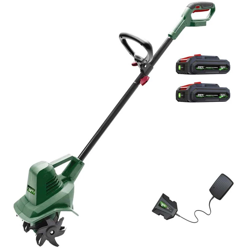 Image of Webb Eco WEV20TILB 20v Cordless Garden Tiller 2 x 2ah Li-ion Battery Charger WEV20TILB22