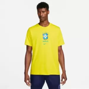 Image of Nike M Nk Crest WC22 Tee - Yellow