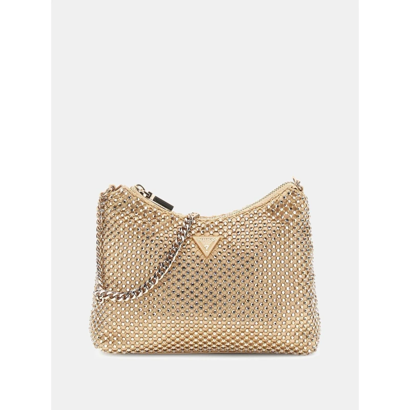 Image of Guess Womens Zalina Shoulder Bag Gold female One Size