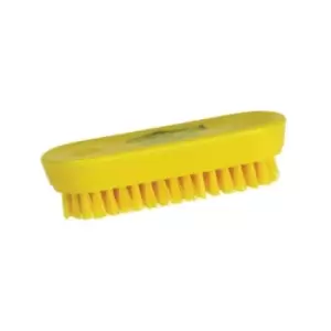 image of 122MM Stiff Poly' (Resin-set) Nail Brush - Yellow