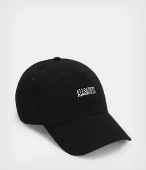 Image of AllSaints Mens Axl Baseball Cap, Black/White