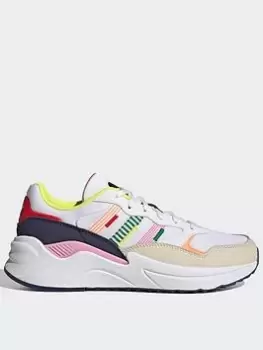 Image of adidas Originals Retropy Adisuper Shoes, White/Blue, Size 3.5, Women