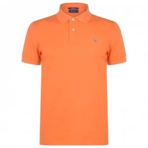 Image of Gant Original Short Sleeve Rugger Polo Shirt - Orange 812