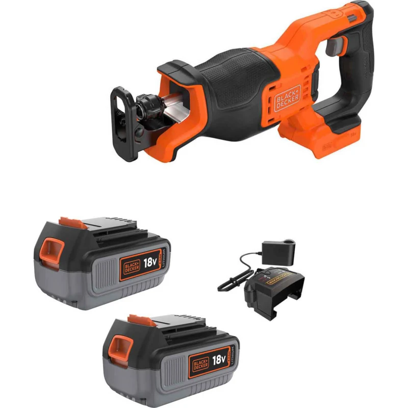 Image of Black and Decker BLCR78 18v Cordless Brushless Reciprocating Saw 2 x 4ah Li-ion Charger No Case BLCR78M2