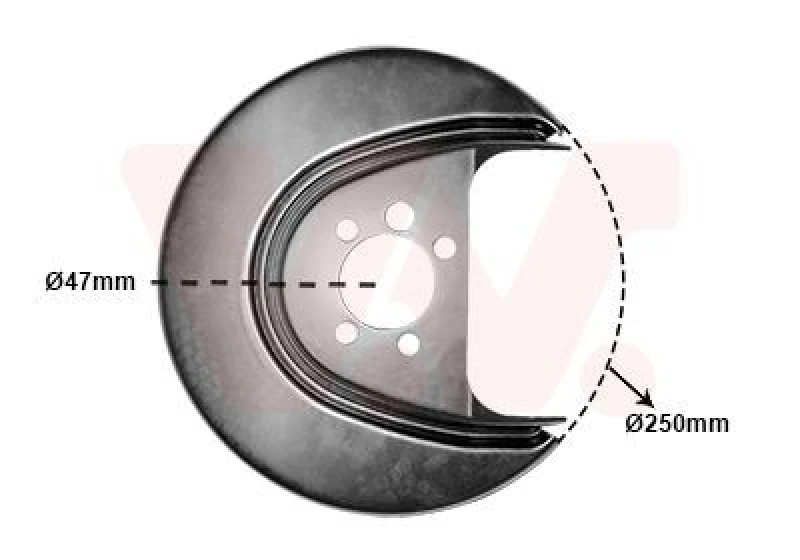 Image of VAN WEZEL Brake disc backing plate VAN WEZEL 5829374