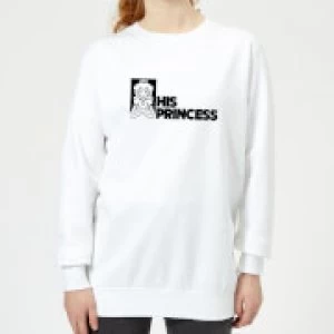 image of Super Mario His Princess Womens Sweatshirt - White - L