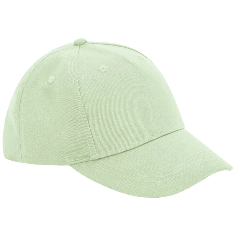 Image of Beechfield Cotton 5 Panel Baseball Cap in Light Green Light Green Unisex One Size
