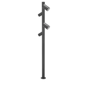 Image of Pixa Outdoor 4 Light Bollard Black, IP44