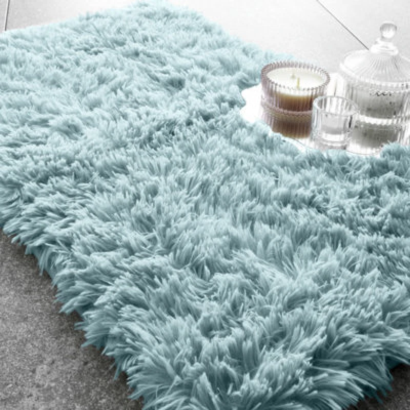 Image of Catherine Lansfield Cuddly Super Soft Bath Mat Duck Egg