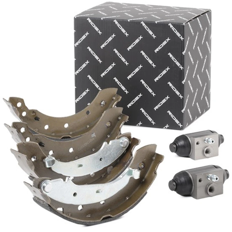 Image of RIDEX 3859B0010 Brake Set, drum brakes Rear Axle, with wheel brake cylinder Aluminium Brake Set,drum brakes (3859)