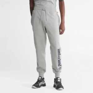 Image of Timberland Logo Sweatpants For Men In Grey, Size L
