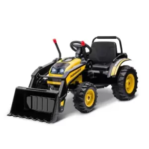 Image of Reiten Kids Digger Ride On Excavator Tractor with 6V Battery, Music and Headlights - Yellow