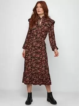 image of Joe Browns Enchanting Autumn Dress-Black/Brown, Black, Size 10, Women