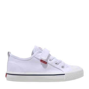 Image of Levis Maui Low Canvas Kids Trainers - White