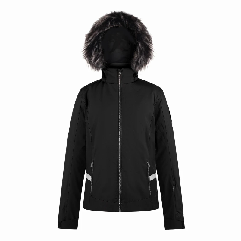 Image of Nevica Womens Meribel Waterproof Windproof Hooded Ski Jacket Black female 8 (36)