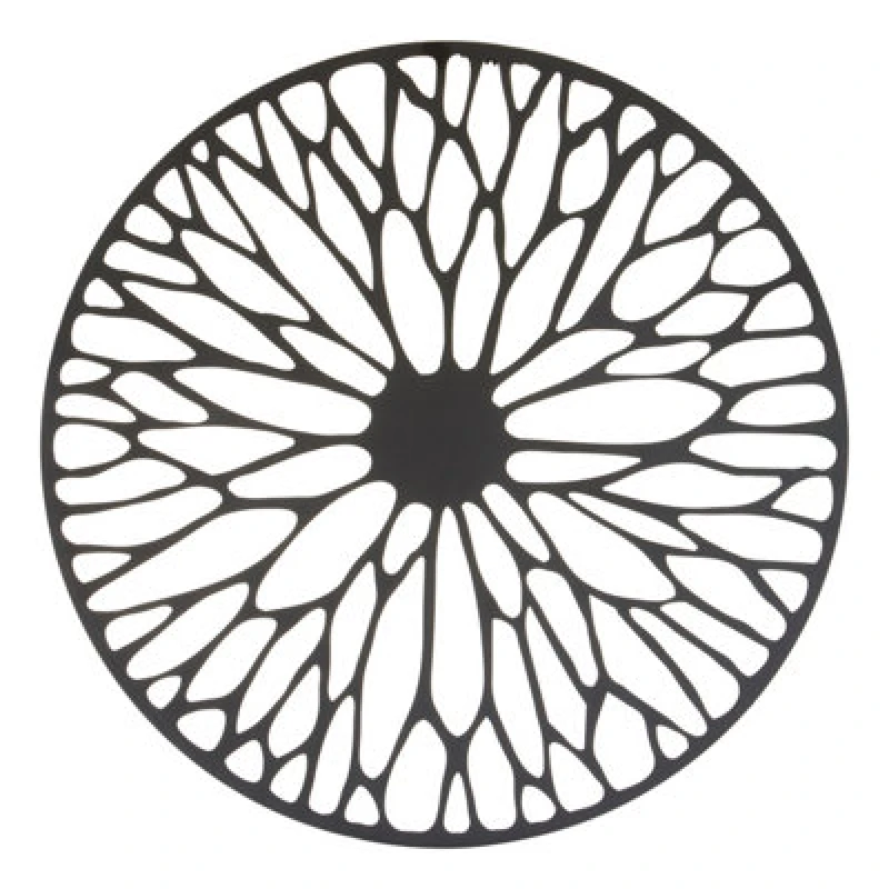Image of Orsina Trento Small Black Floral Design Wall Art