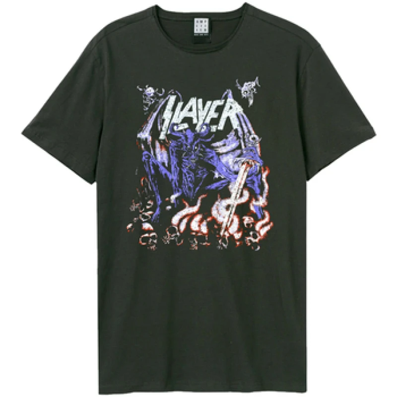 Image of Amplified Amplified Men Neon Art Mineral Slayer T-Shirt in Charcoal Size: X-Small Charcoal XS Male 5063806007173