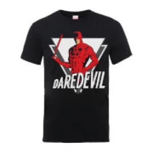 Marvel Comics Daredevil Triangle Mens Black T-Shirt - S - Black