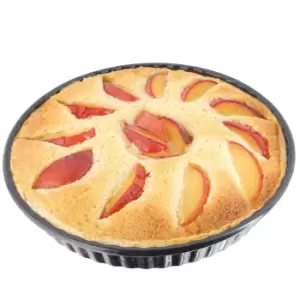 image of Stellar Bakeware Non-Stick Fluted Flan Tin Loose Base 22 x 3cm