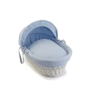 Image of Clair de Lune Waffle White Wicker Moses Basket