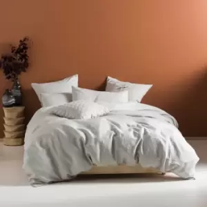 Image of Linen House Nimes Duvet Cover Set (Single) (Grey)