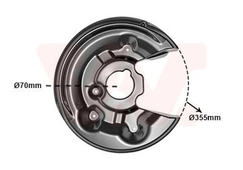 Image of VAN WEZEL Brake disc backing plate VAN WEZEL 5839374