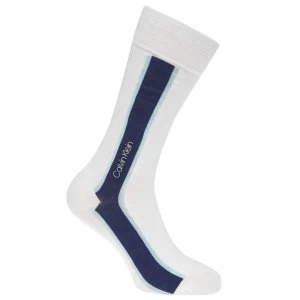 Image of Calvin Klein Billy V Stripe Ankle Socks - White 10