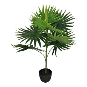 Image of Artificial Fan Palm Tree with 8 leaves, 80cm