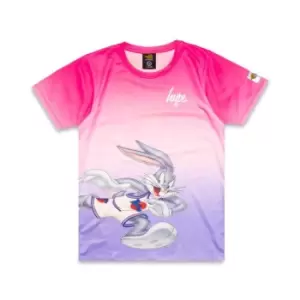 Hype x Space Jam Retro Character Print T Shirt Kids - Pink