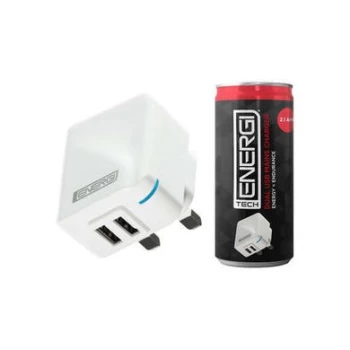 Image of Tech Energi Dual USB Mains Charger 2.1Amp - White