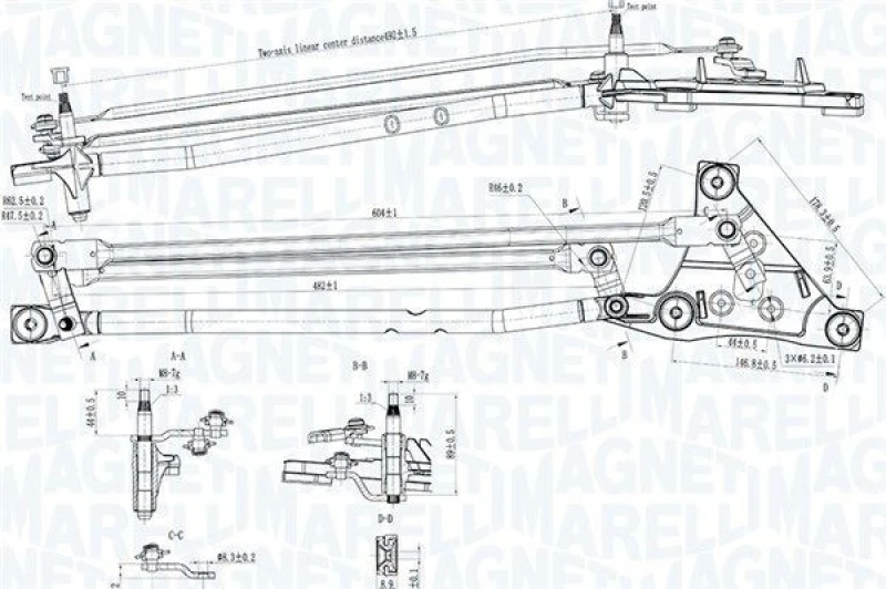 Image of MAGNETI MARELLI Wiper Linkage MAGNETI MARELLI 085570738010
